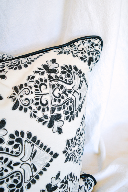 Textured Patterned Throw Pillow