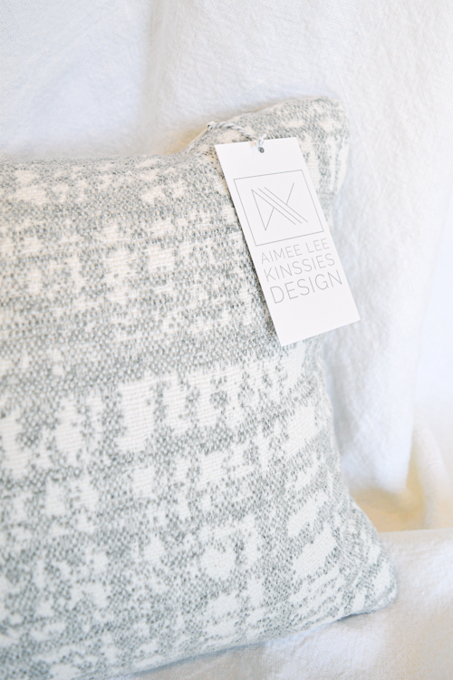Abstract Lined Grey Throw Pillow