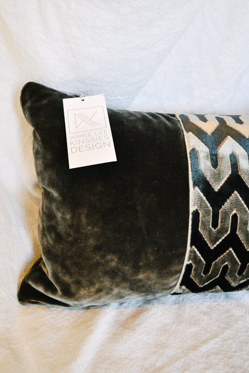 Dark Grey Embellished Throw Pillow