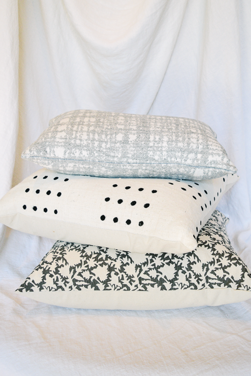 Monochrome Polka Dot Throw Pillow