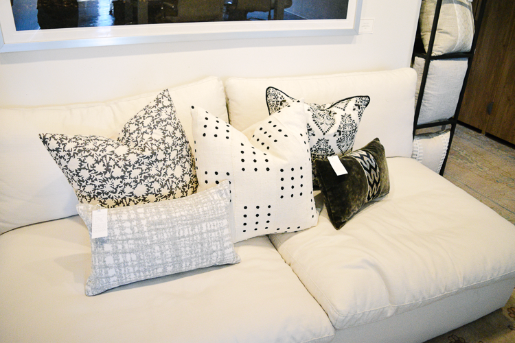 Monochrome Polka Dot Throw Pillow