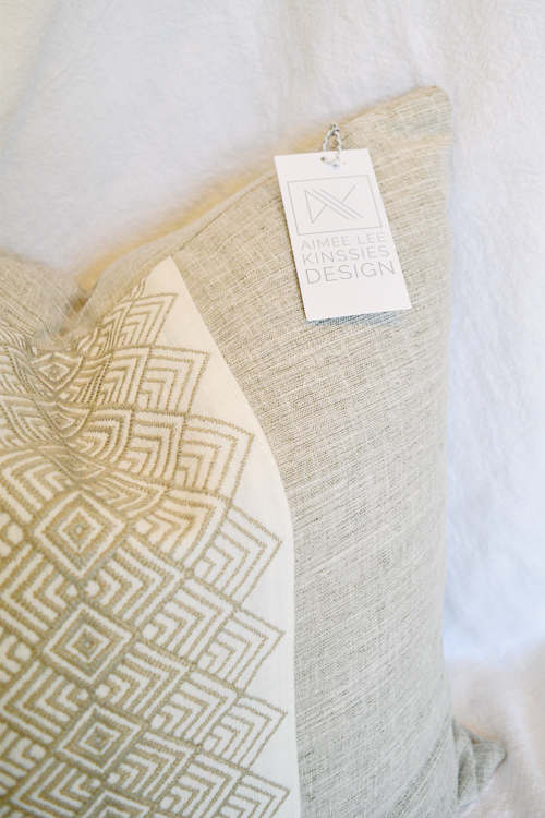 Embroidered Band Throw Pillow