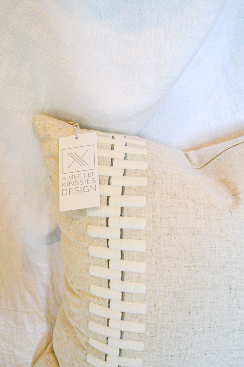 Cream Detailed Throw Pillow