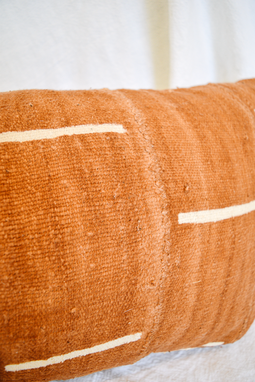 Terracotta Lumbar Throw Pillow