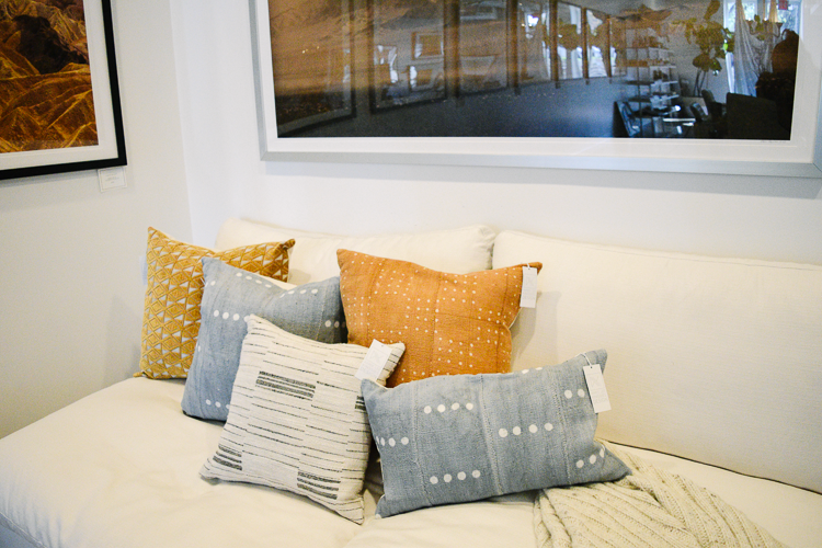 Dusty Blue Dot Throw Pillow