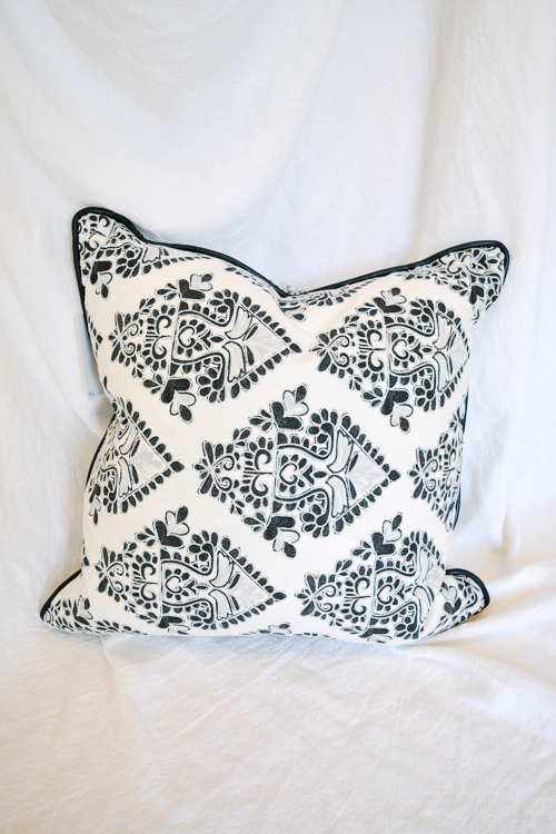 Textured Patterned Throw Pillow
