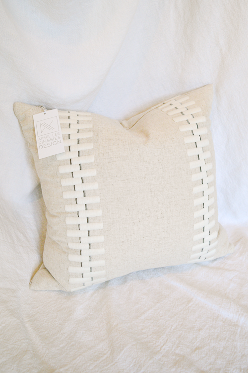 Cream Detailed Throw Pillow