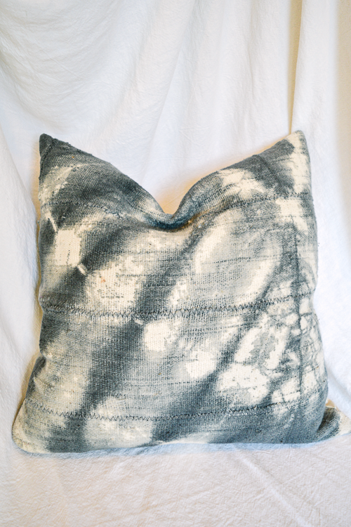 Gray Abstract Patterned Pillow