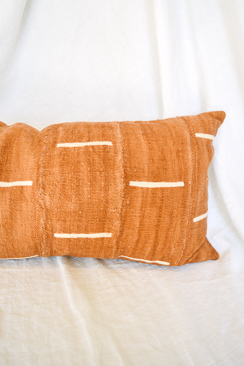 Terracotta Lumbar Throw Pillow